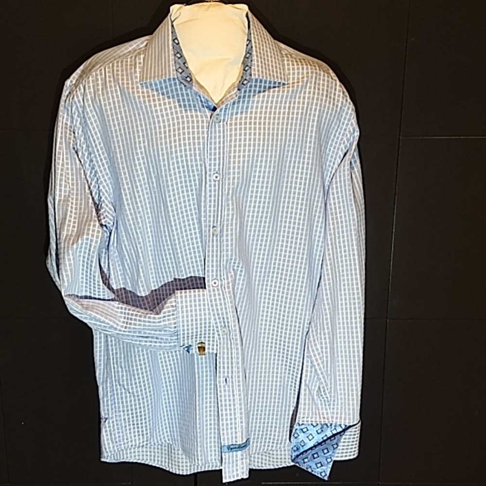 English Laundry Shirt French Cuff Silk Lining